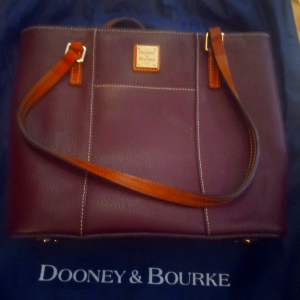 Dooney & Bourke Pebble Leather Lexington Shopper Burgundy